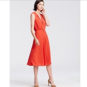 FINAL OFFER! Ann Taylor Poppy Red Tie Neck Dress
